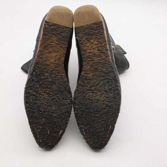 Frye Women’s Size 7 M Black Leather Wedge Ankle Boots Bootie Crepe Sole 77460 - Picture 8 of 10